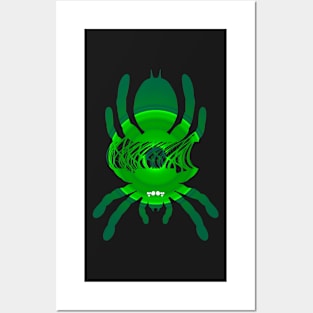 Tarantula Silhouette V158 (Radial) Posters and Art